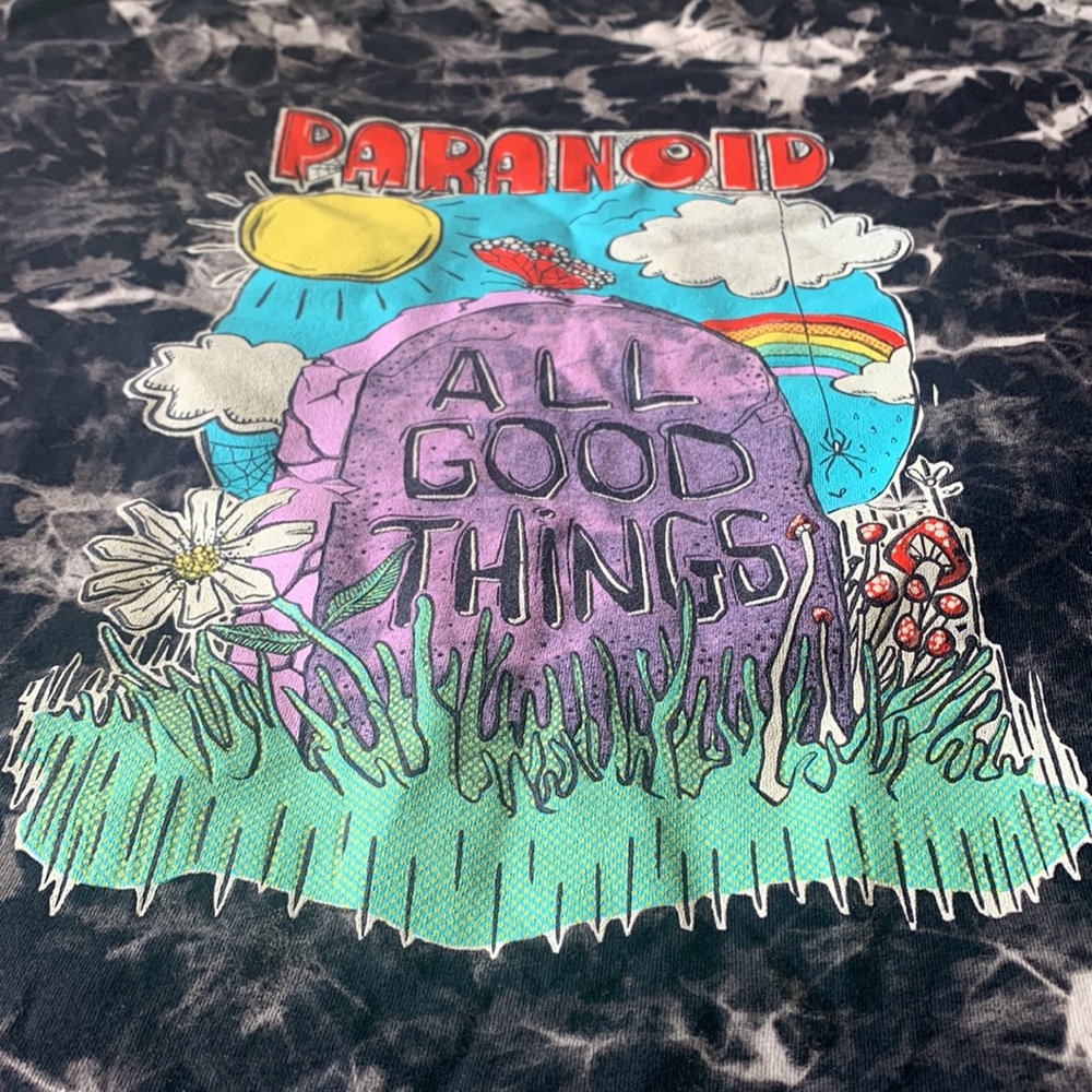 Paranoid Screen Print “All Good Things” Reverse T… - image 4